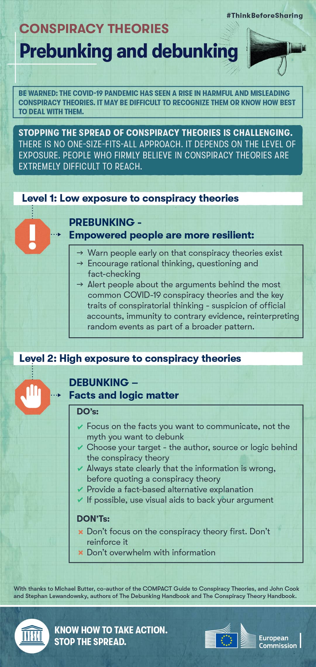 Prebunking and debunking