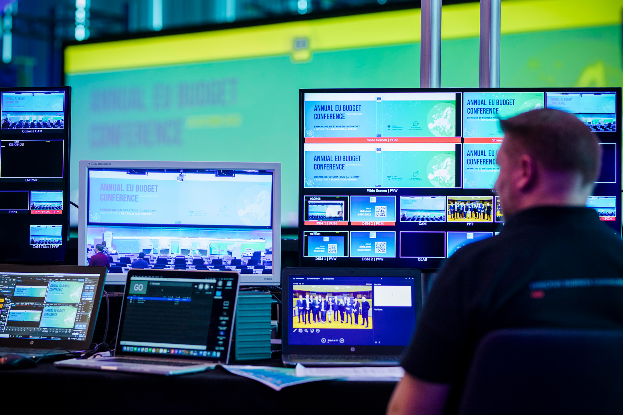 Annual EU Budget Conference 2022 - Monitoring screens and technical team