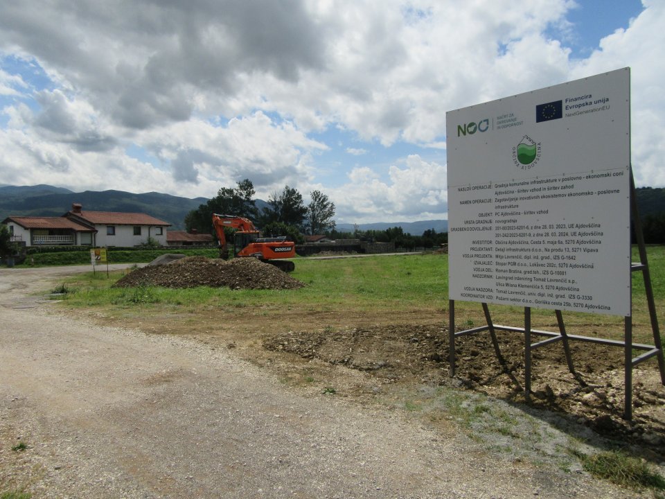 Construction of municipal infrastructure in the Ajdovščina business economic