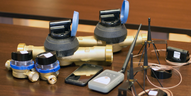 Construction of a stationary water meter reading system in Kępno