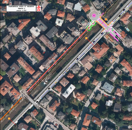 Cycle path in Viale BologniniCopyright Comune di Trento