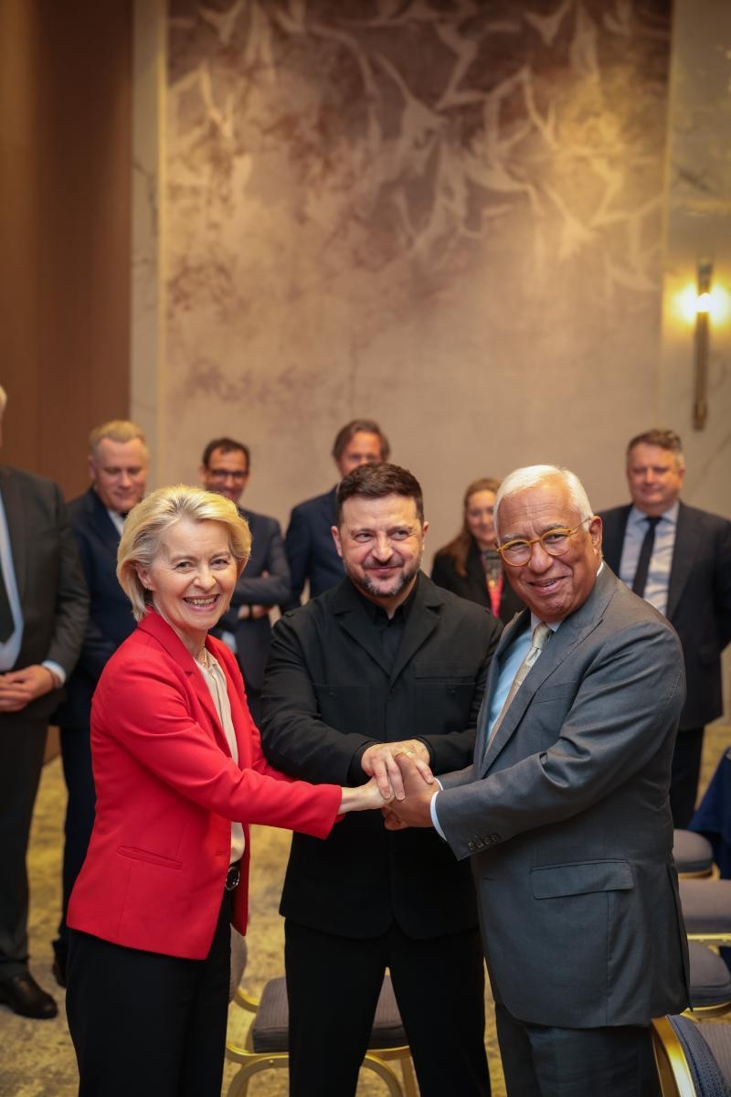 Presidents von der Leyen, Zelenskyy and Costa