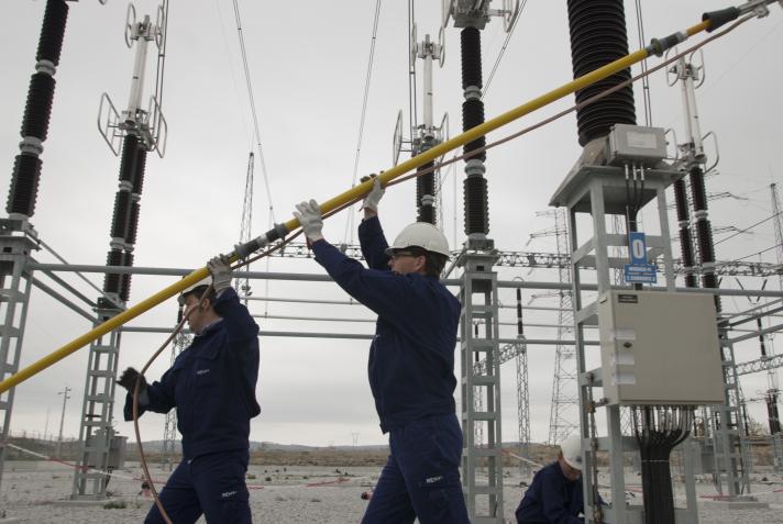 A Portuguese power station producing energy for Portugal and Spain