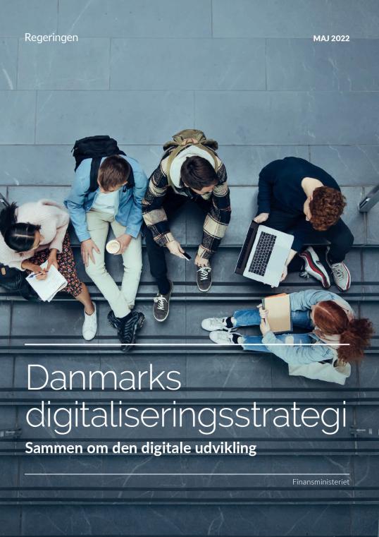 Cover of PDF - Danmarks digitaliseringsstrategi - sammen om den digitale udvikling