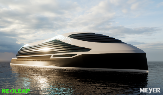 CG representation of a futuristic large passenger ship