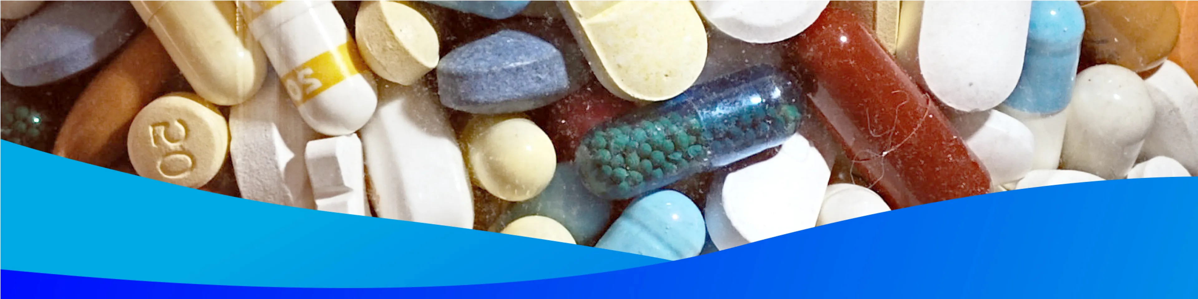 Colourful pills