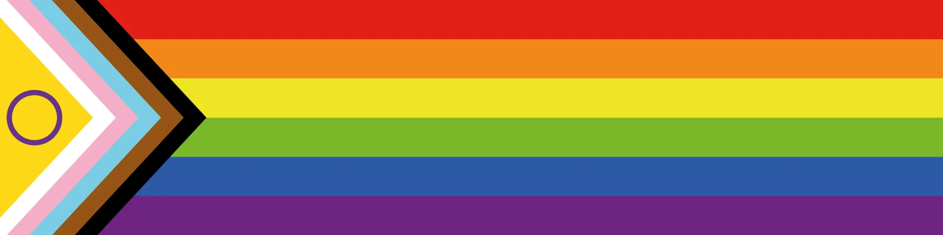 The progress pride flag, celebrating International Day Against Homophobia, Transphobia and Biphobia (IDAHOT)