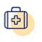 Icon: first aid kit, symbolising healthcare