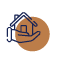 Icon: hand holding a house, symbolising adequate housing