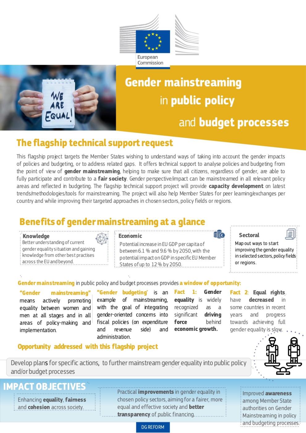 Gender mainstreaming in public policy and budget processes