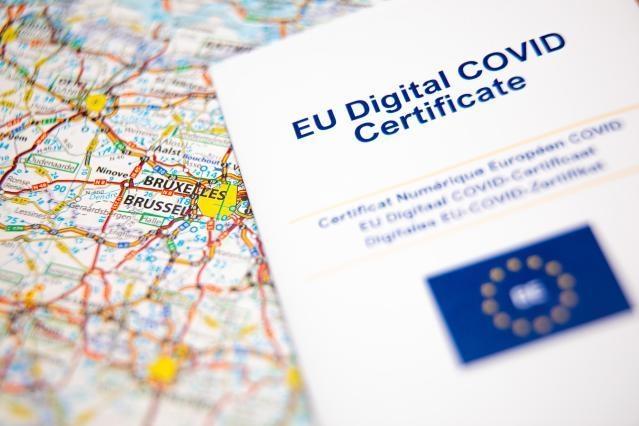 photo of an EU COVID-19 digital certificate