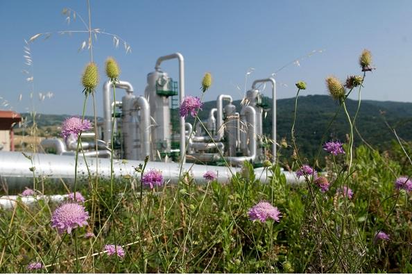 Geothermal energy plant in Italy