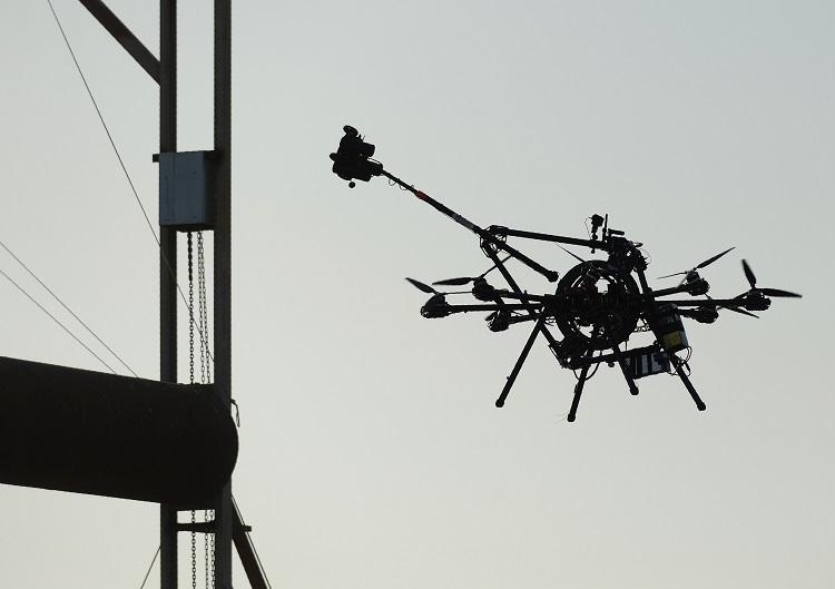 a drone operating