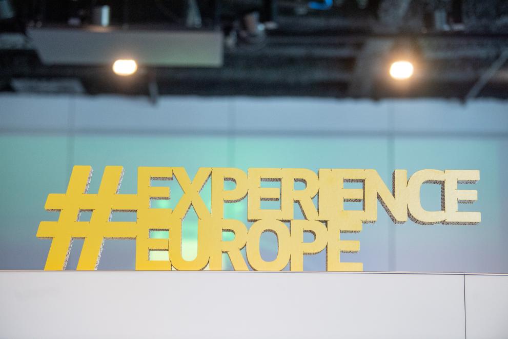 The hashtag of Experience Europe