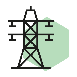 Elecricity grid icon