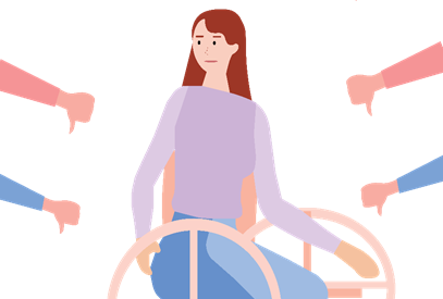 woman in wheelchair facing discrimination