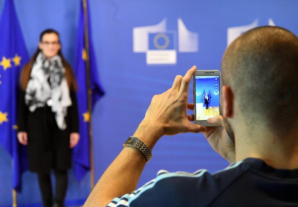 a person taking a photo