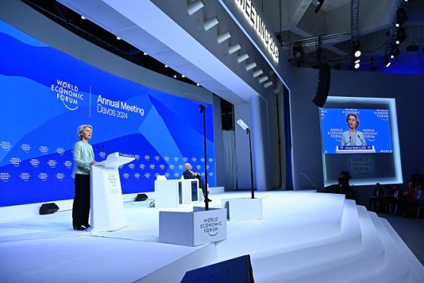President von der Leyen speaking at the World Economic Forum in Davos