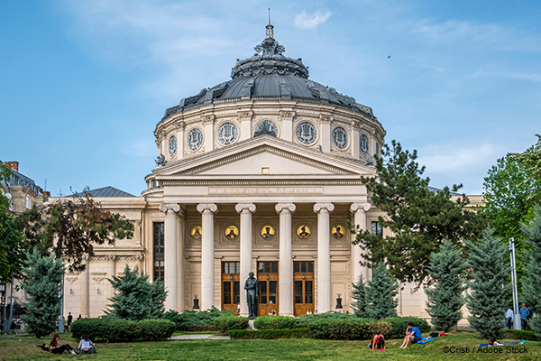 Romanian Athenaeum in Bucharest, Romania.