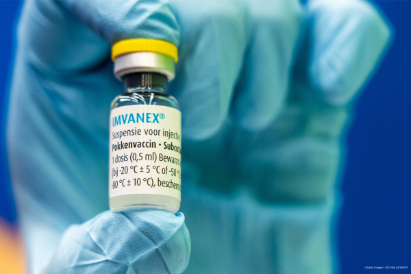 A dose of Imvanex vaccine by Danish vaccine developer Bavarian Nordic used to protect against Monkeypox virus